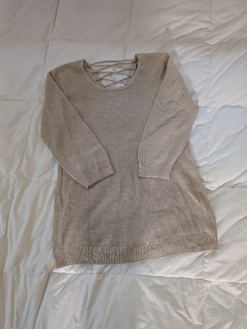 Soho Jeans Lace Up Sweater